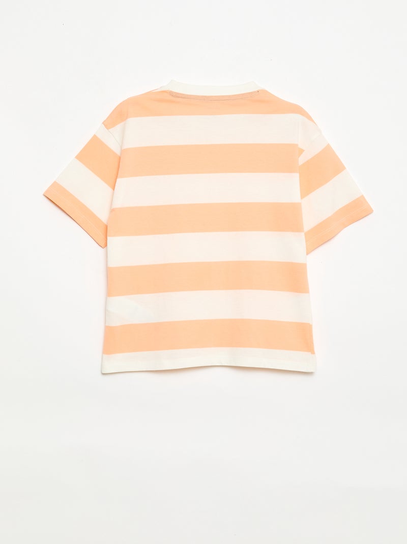 Completo pigiama corto 2 pezzi T-shirt + pantaloncino Arancione - Kiabi