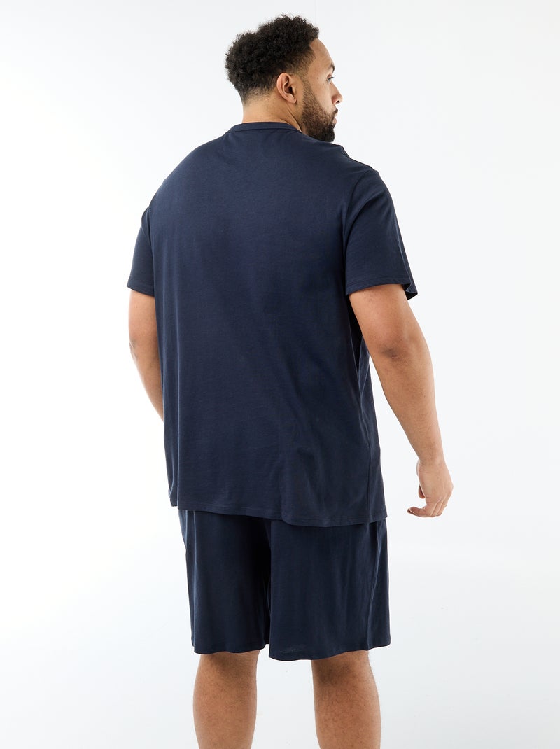 Completo pigiama corto t-shirt + pantaloncini - 2 pezzi Blu - Kiabi