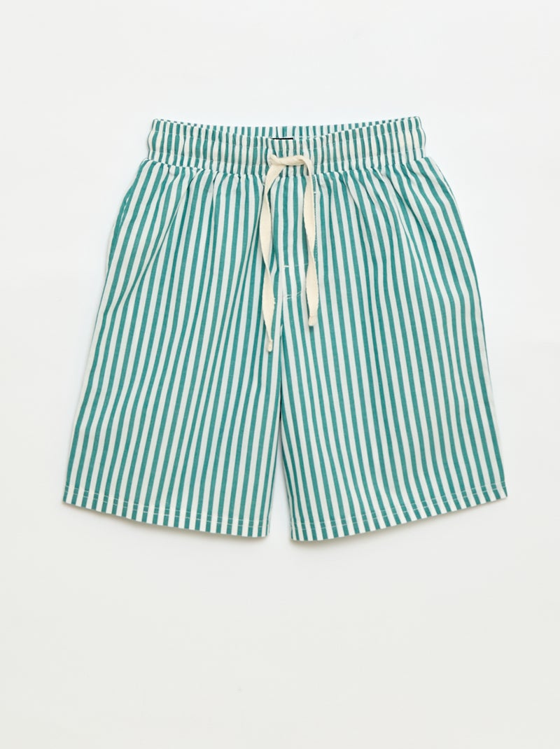 Completo pigiama corto t-shirt + pantaloncini - 2 pezzi Verde - Kiabi