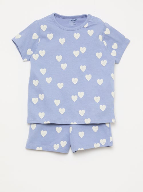 Completo pigiama corto t-shirt + short - 2 pezzi - Kiabi
