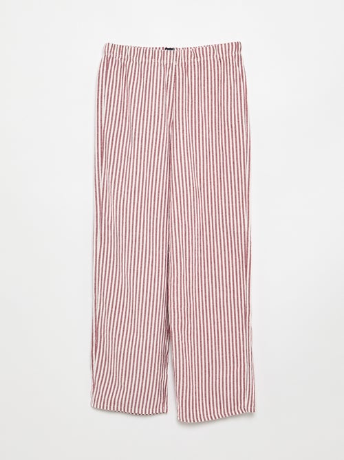 Completo pigiama felpa + pantaloni in flanella - 2 pezzi - Kiabi