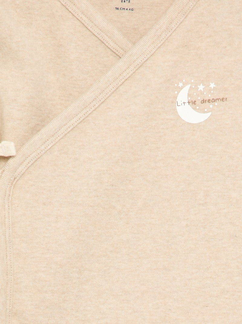 Completo pigiama in cotone - 2 pezzi Beige - Kiabi