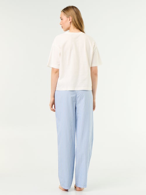 Completo pigiama in cotone - T-shirt + pantaloni - Kiabi Completo pigiama in cotone - T-shirt + pantaloni - Kiabi