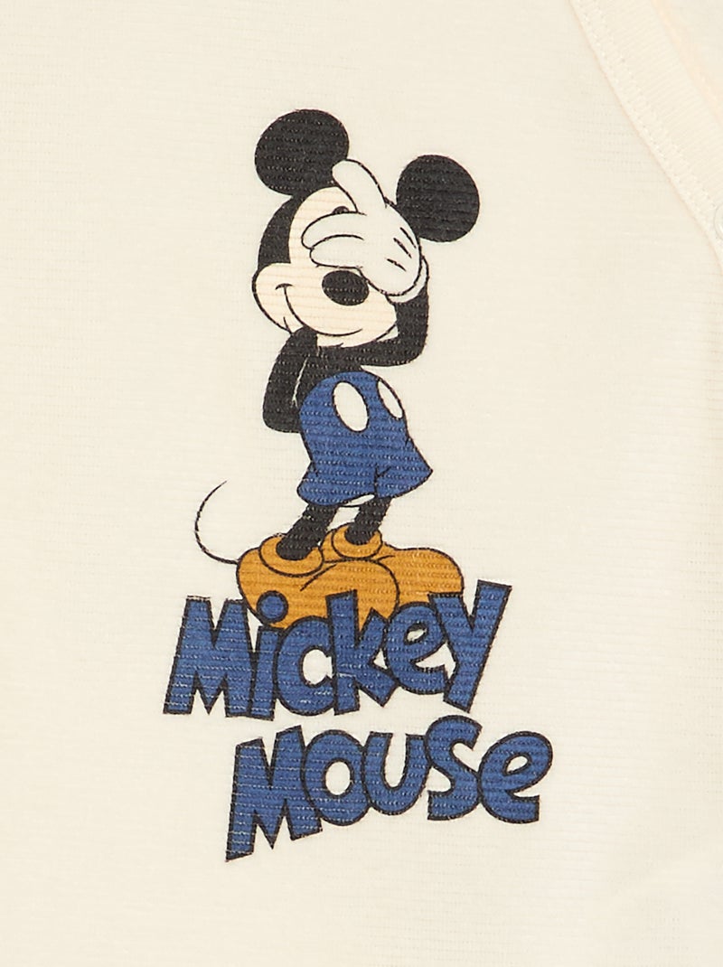 Completo pigiama in velluto "Mickey Mouse" - 2 pezzi Blu - Kiabi