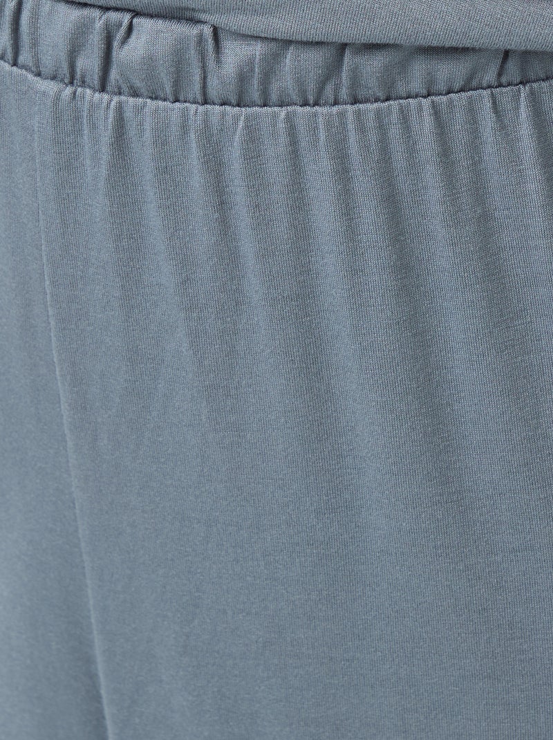 Completo pigiama lungo camicia + pantaloni - 2 pezzi Grigio - Kiabi