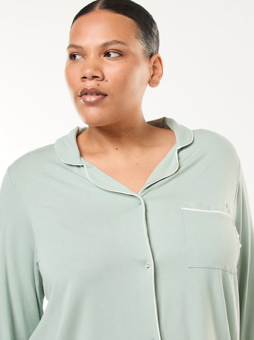Completo pigiama lungo camicia + pantaloni - 2 pezzi - Kiabi