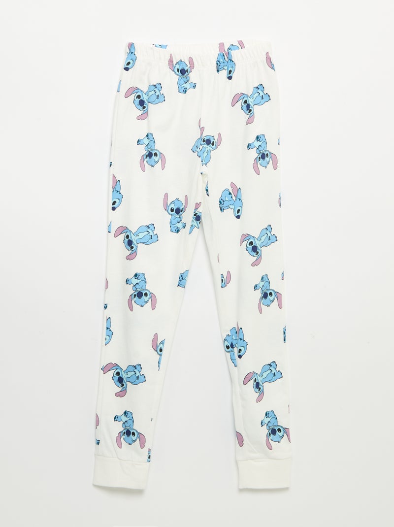 Completo pigiama lungo 'Disney' T-shirt + pantaloni - 2 pezzi Bianco - Kiabi