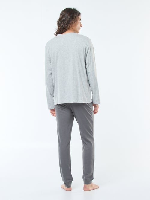 Completo pigiama lungo in jersey t-shirt + pantaloni - 2 pezzi - Kiabi