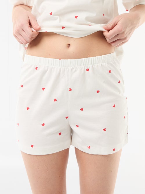 Completo pigiama top + shorts in jersey di cotone - Kiabi