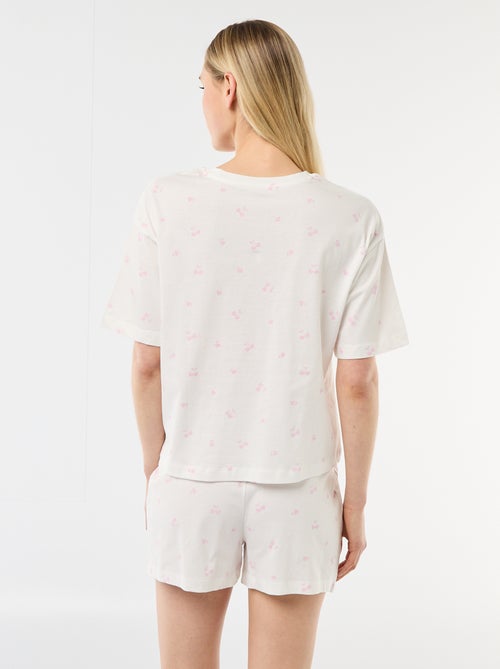Completo pigiama top + shorts in jersey di cotone - Kiabi