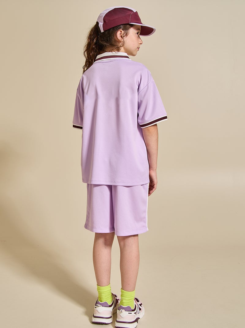Completo sportivo t-shirt + pantaloncini Viola - Kiabi
