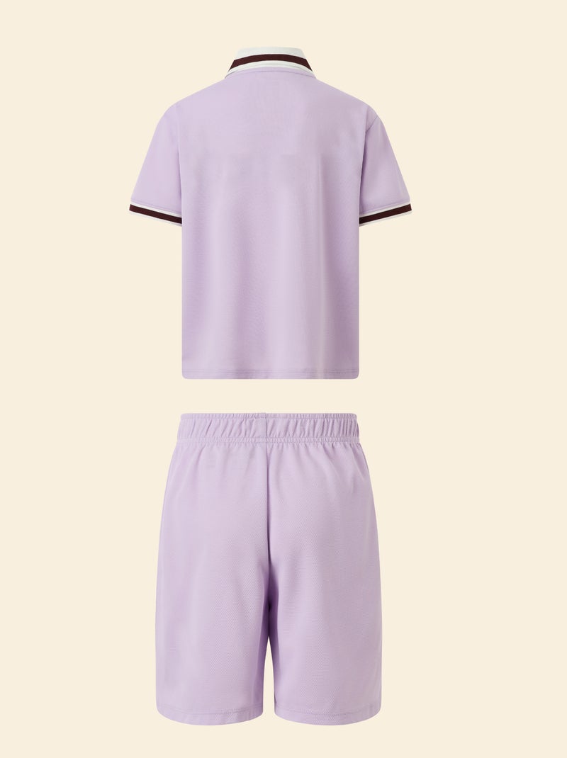 Completo sportivo t-shirt + pantaloncini Viola - Kiabi