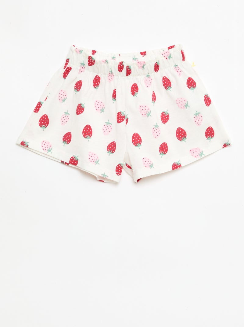 Completo t-shirt + pantaloncini all-over Bianco - Kiabi