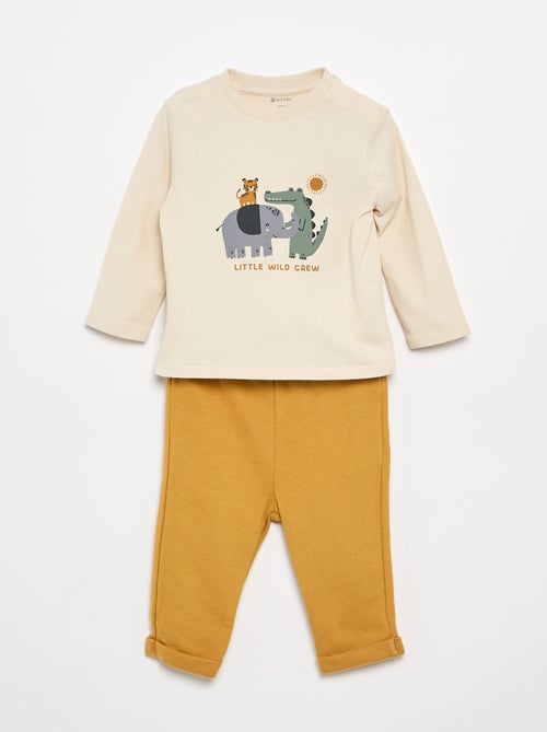 Completo T-shirt + pantaloni da jogging - 2 pezzi - Kiabi