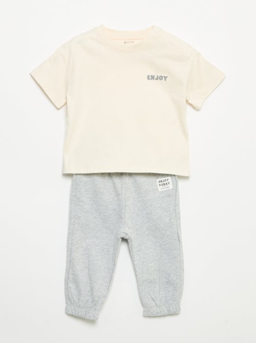 Completo T-shirt + pantaloni da jogging - Kiabi