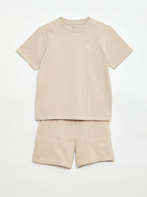 Completo t-shirt + short in piqué di cotone - Kiabi Completo t-shirt + short in piqué di cotone - Kiabi