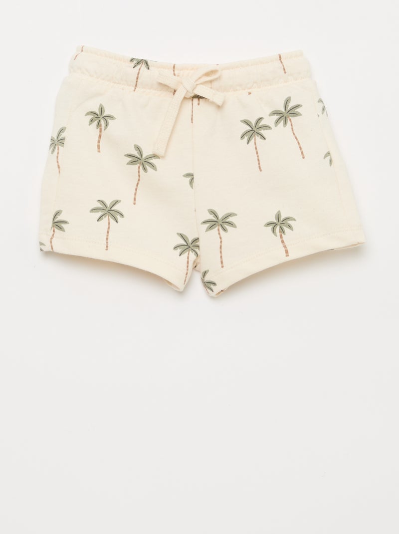 Completo t-shirt + shorts con motivo - 2 pezzi Bianco - Kiabi