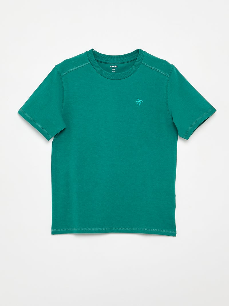 Completo t-shirt + shorts in piqué di cotone Verde - Kiabi
