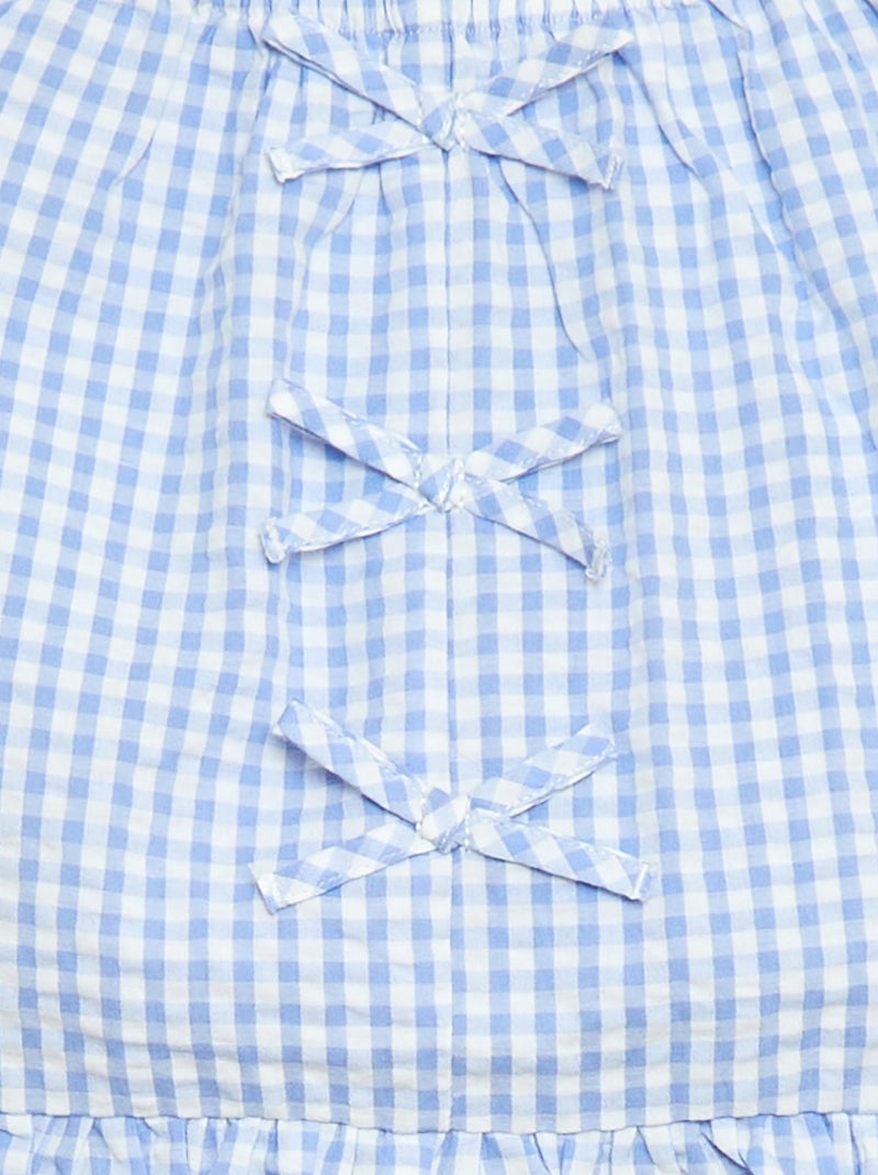 Completo top + pantaloni con dettagli in cotone Blu - Kiabi