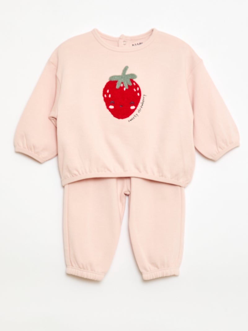 Completo tuta felpa + pantaloni Rosa - Kiabi