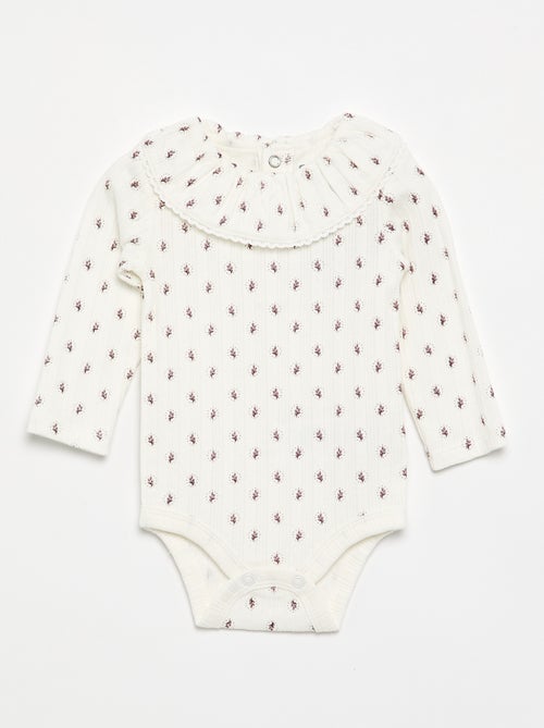 Confezione da 2 body con colletto fantasia - Kiabi Confezione da 2 body con colletto fantasia - Kiabi