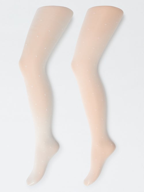 Confezione da 2 collant leggeri stampati - Kiabi