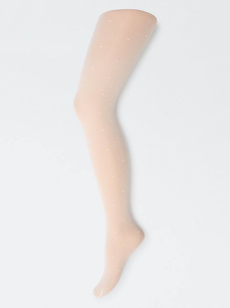 Confezione da 2 collant leggeri stampati Bianco - Kiabi