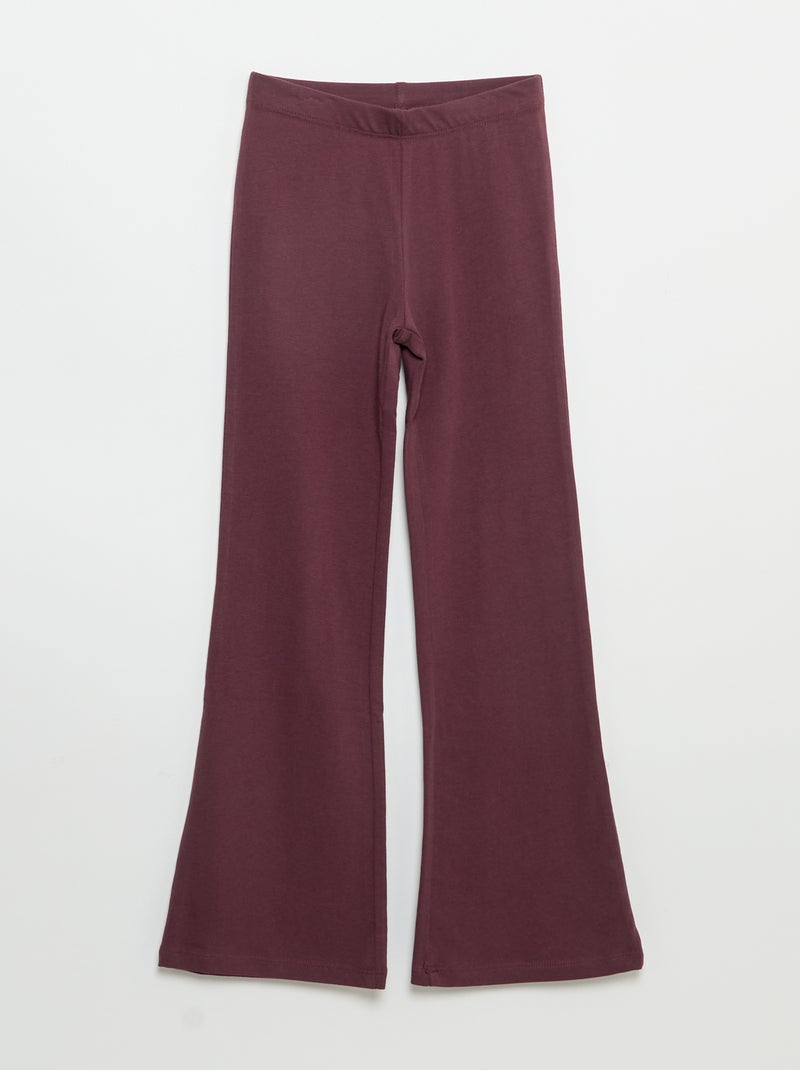 Confezione da 2 leggings a tinta unita a zampa Nero - Kiabi