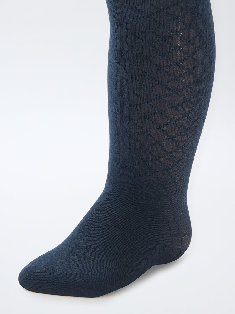 Confezione da 2 paia di collant leggeri fantasia BLU - Kiabi