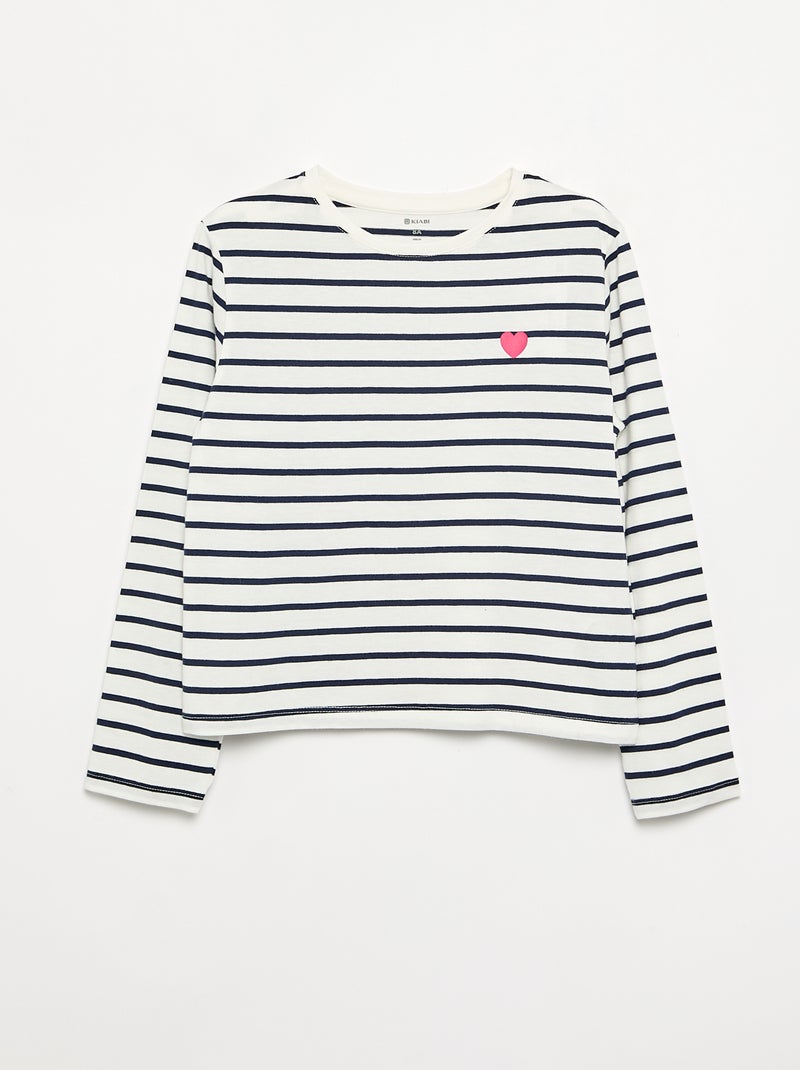 Confezione da 2 T-shirt a maniche lunghe Bianco - Kiabi