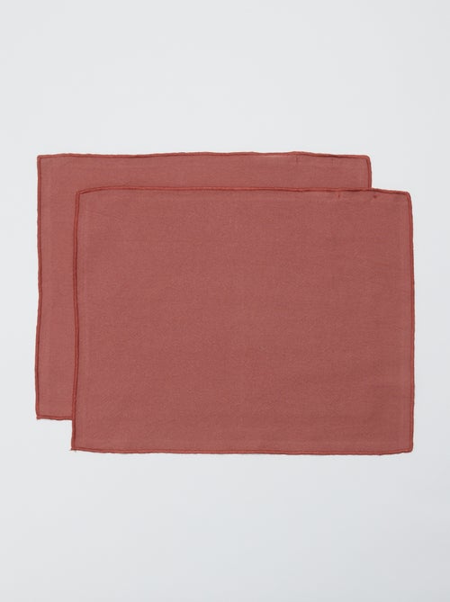 Confezione da 2 tovagliette/tovaglioli tinta unita 2 in 1 32 x 40 cm - Kiabi Home - Kiabi