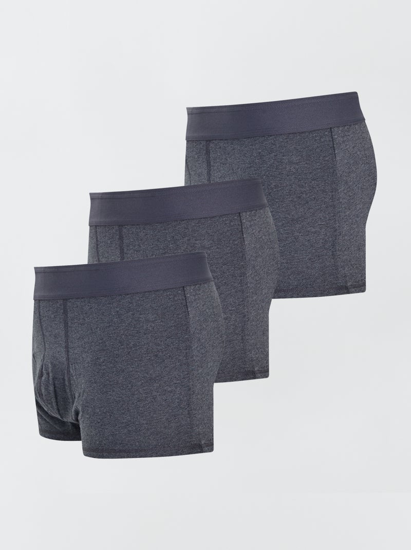 Confezione da 3 boxer taglie forti grigio scuro - Kiabi