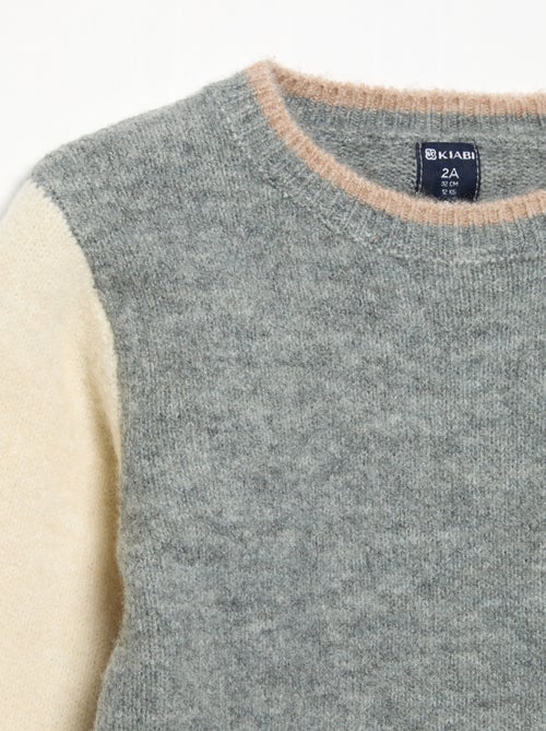 Contrast Long-Sleeved Sweater - Kiabi