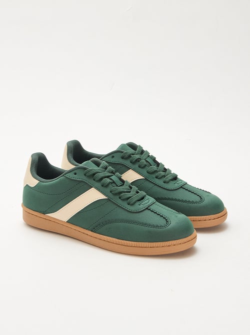 Contrast Panel Low-Top Sneakers - Kiabi