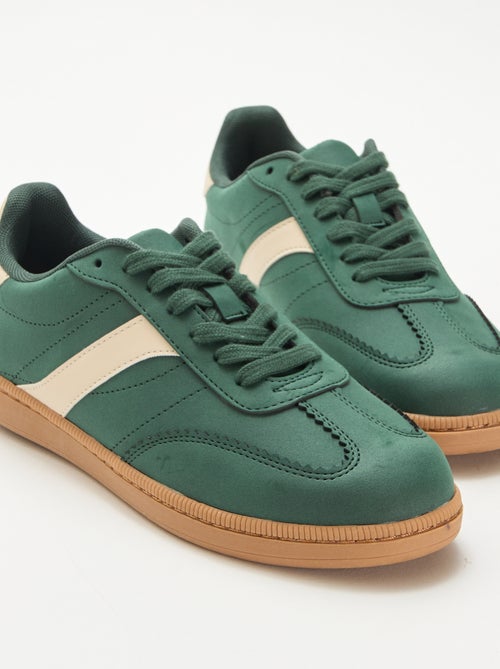 Contrast Panel Low-Top Sneakers - Kiabi