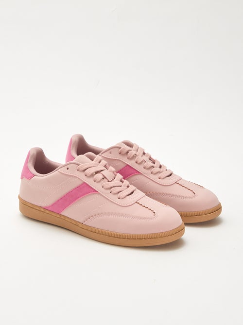 Contrast Panel Low-Top Sneakers - Kiabi