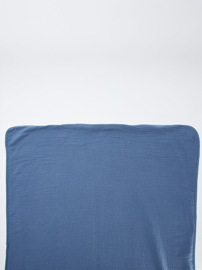 Coperta in garza di cotone quadrato neonato in garza di cotone BLU - Kiabi