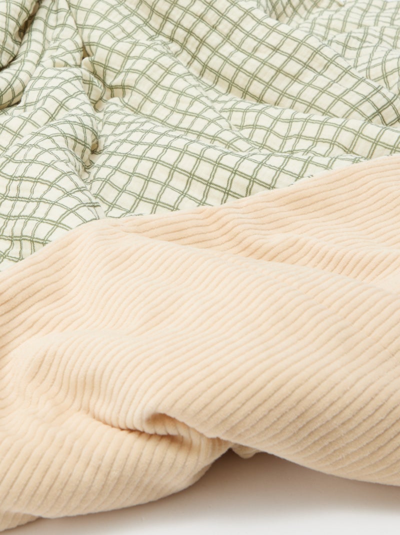 Coperta reversibile 110 x 150 cm - Kiabi Home Kaki - Kiabi