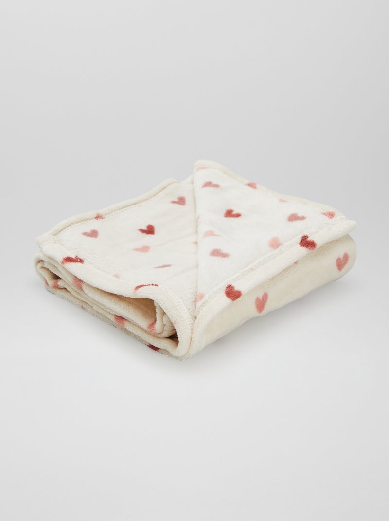 Coperta stampata con effetto pile/doudou ROSA - Kiabi