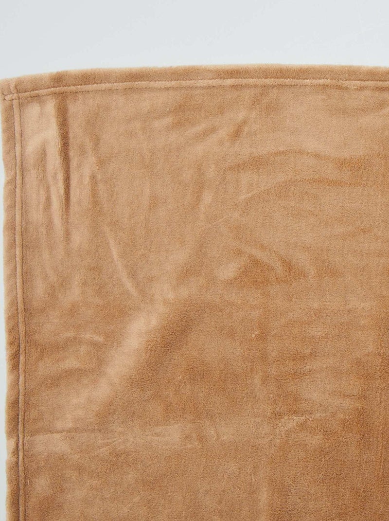 Coperta tinta unita pile BEIGE - Kiabi