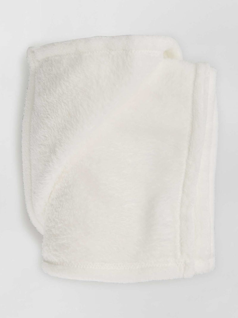 Coperta tinta unita pile Bianco - Kiabi