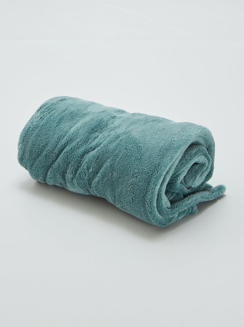 Coperta tinta unita pile VERDE - Kiabi