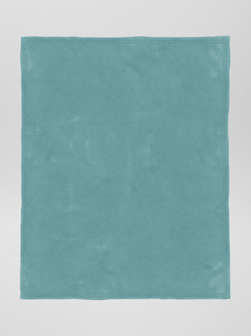 Coperta tinta unita pile VERDE - Kiabi