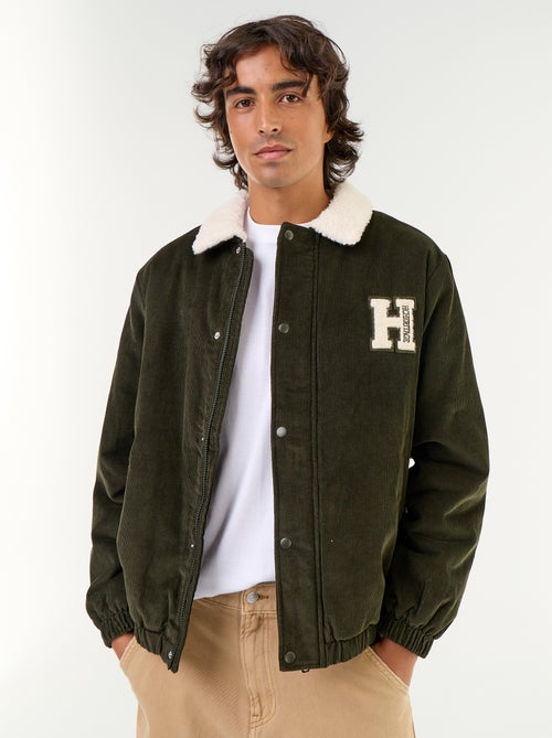 Cord-Blouson mit Lammfellimitat-Kragen - Kiabi