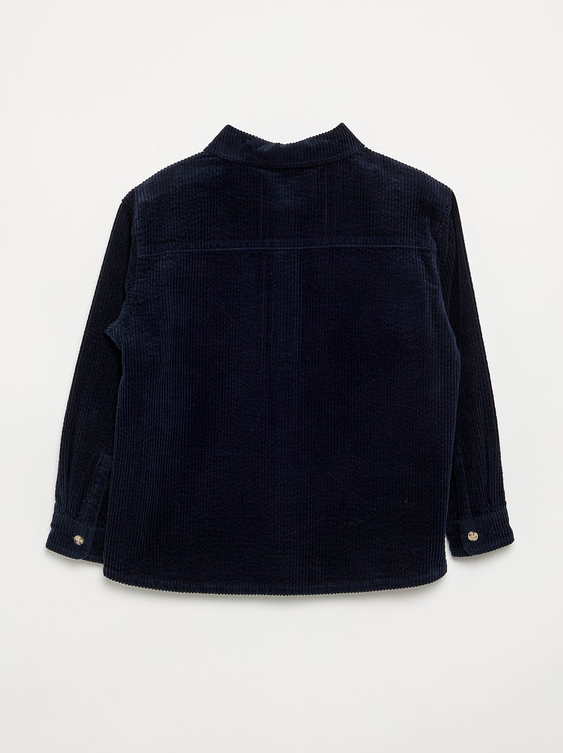 Cord-Hemdjacke Blau - Kiabi