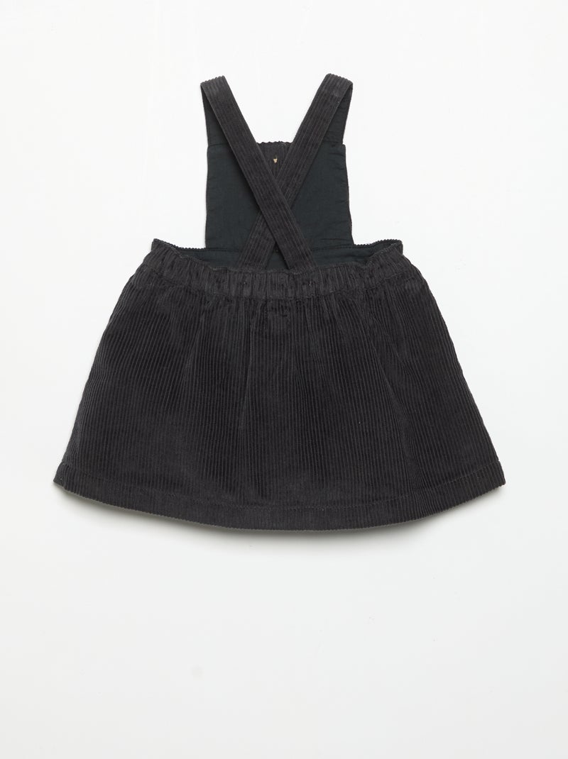 Cord-Latzkleid Noir - Kiabi