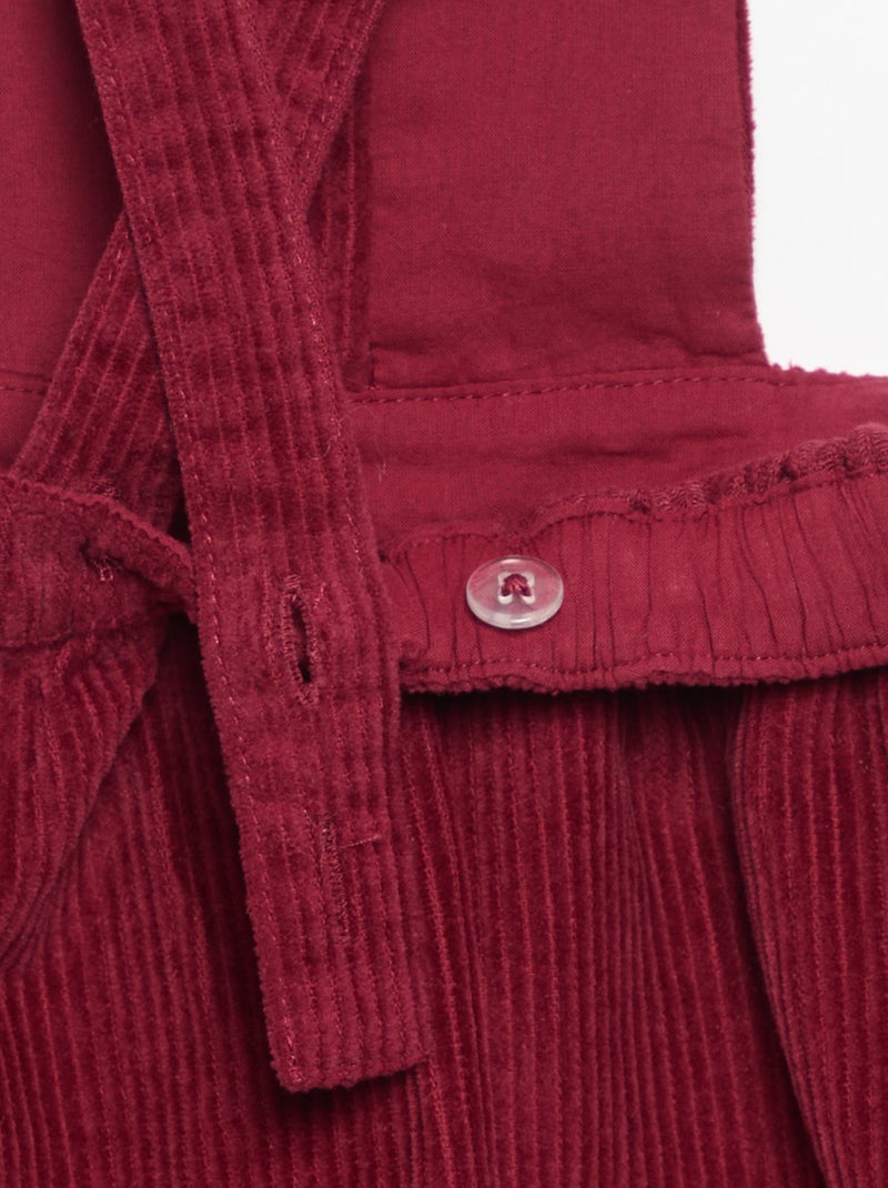 Cord-Latzkleid Rouge - Kiabi