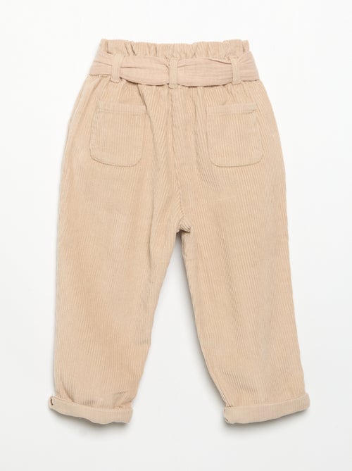 Cordhose mit Gürtel - Kiabi