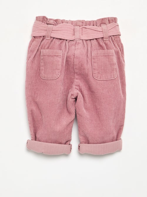 Cordhose mit Gürtel - Kiabi