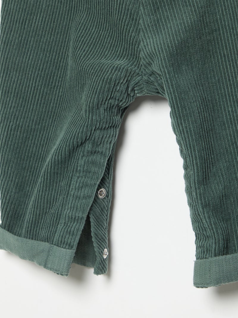 Corduroy Overalls Green - Kiabi